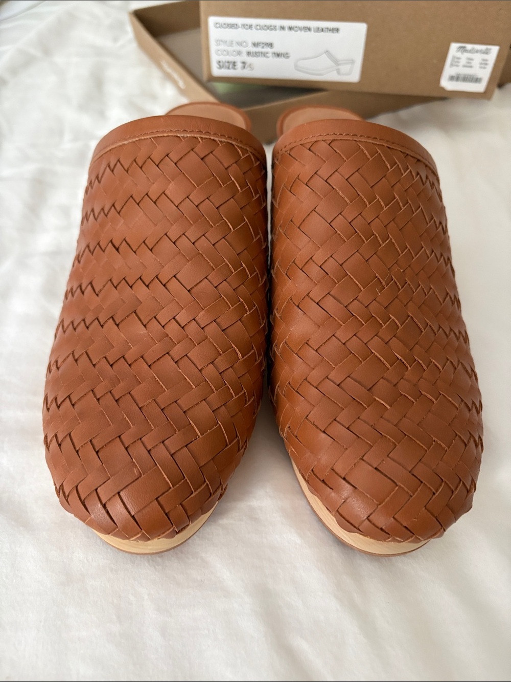 Madewell Woven Leather Mule - Cognac - Picture 2 of 6